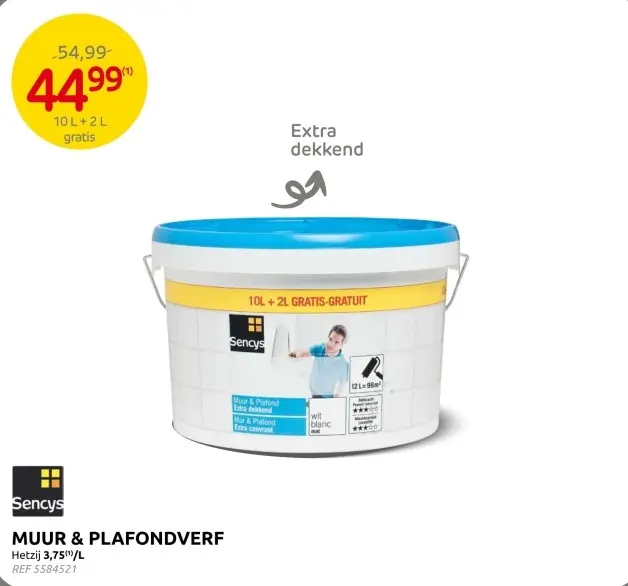 Promotie: Muur & plafondverf