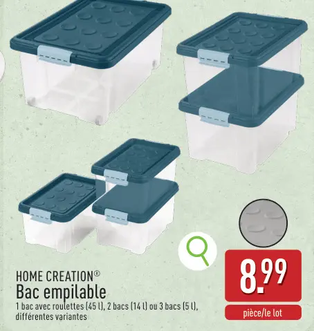 Offre: Bac empilable