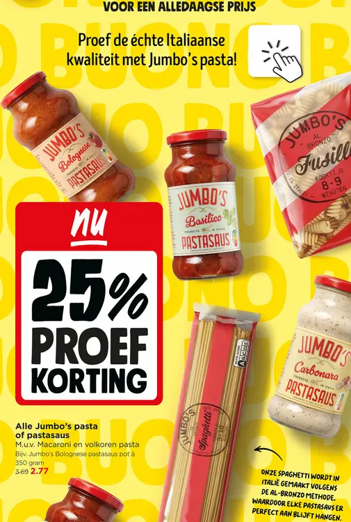 Aanbieding: Alle Jumbo's pasta of pastasaus