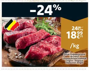Promotie: Steak Châteaubriand de bœuf