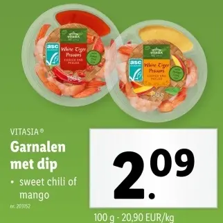 Aanbieding: Garnalen met dip