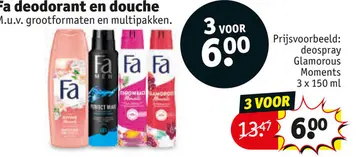 Aanbieding: Fa deodorant en douche