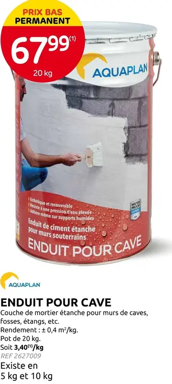 Offre: Enduit pour cave