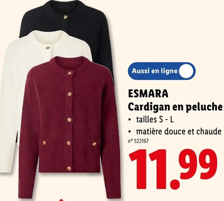 Offre: Cardigan en peluche