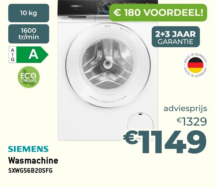 Promotie: Wasmachine