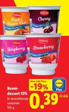 Aanbieding: Roomdessert 10%