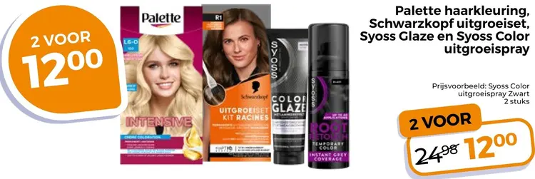 Aanbieding: Haarkleuring, uitgroeiset, Glaze en uitgroeispray