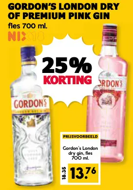Aanbieding: London dry of premium pink gin