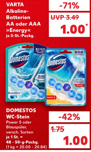 Aanbieding: Alkaline-Batterien AA oder AAA "Energy"