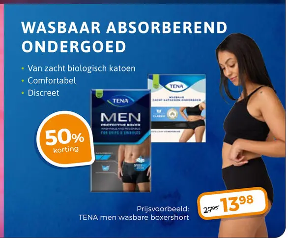 Aanbieding: wasbaar absorberend ondergoed
