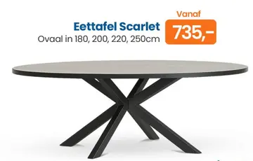Aanbieding: Eettafel Scarlet