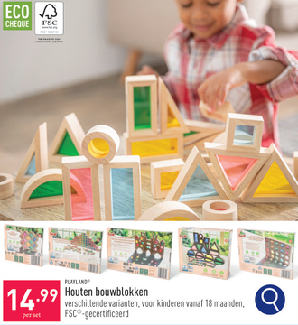 Aanbieding: Houten bouwblokken