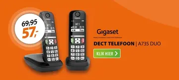 Aanbieding: Gigaset A735 Duo Zwart