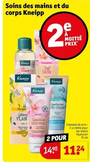 Offre: Soins des mains et du corps Kneipp