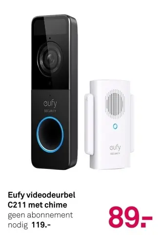 Aanbieding: videodeurbel C211 met chime
