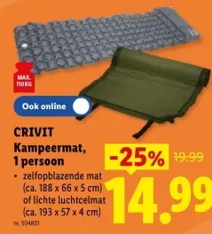 Promotie: Kampeermat, 1 persoon