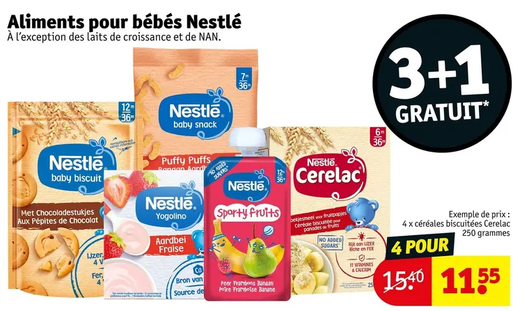 Offre: Aliments pour bébés