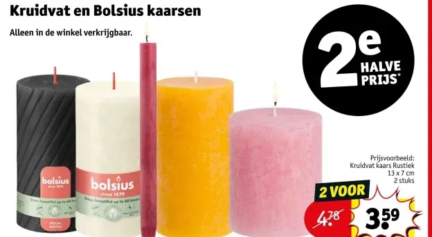 Aanbieding: Kruidvat en Bolsius kaarsen