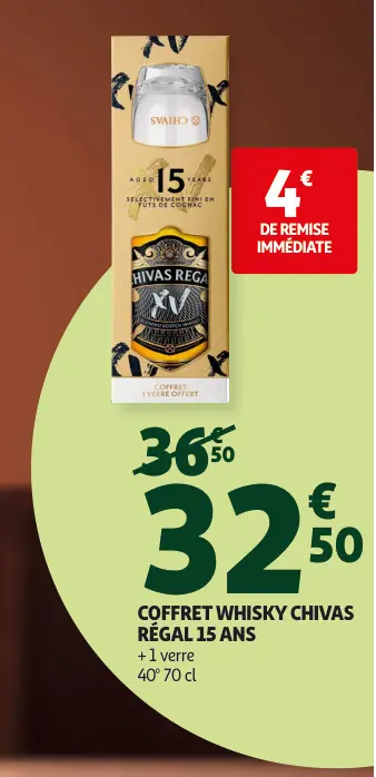 Promotie: Whisky CHIVAS régal 15 ans