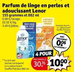 Offre: Parfum de linge en perles et adoucissant