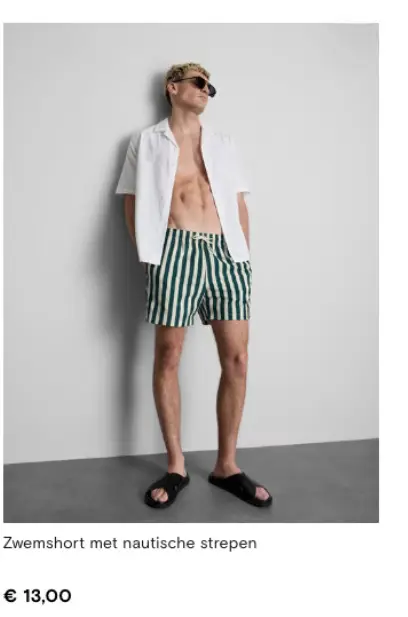 Promotie: Zwemshort met nautische strepen