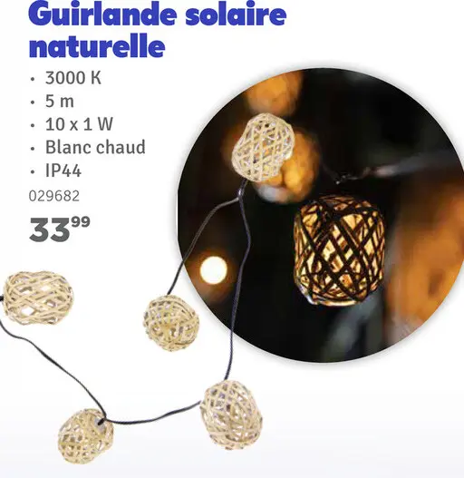 Offre: Guirlande solaire naturelle