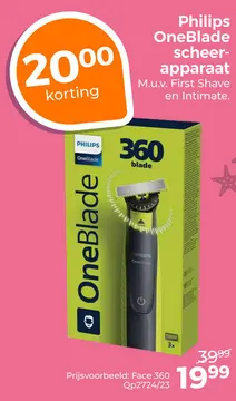 Aanbieding: Philips OneBlade scheerapparaat