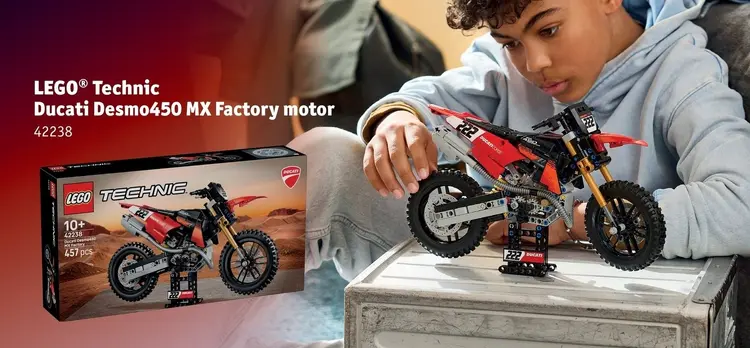 Aanbieding: LEGO® Technic Ducati Desmo450 MX Factory motor