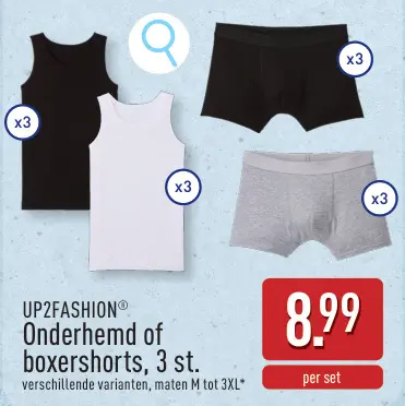 Promotie: Onderhemd of boxershorts