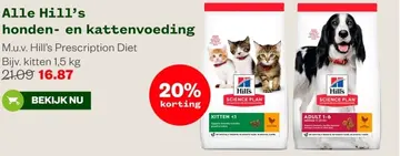 Aanbieding: Alle Hill's honden- en kattenvoeding