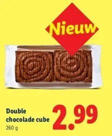 Aanbieding: Double chocolade cube