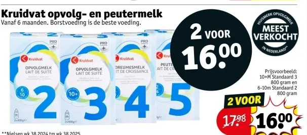 Aanbieding: Kruidvat opvolg- en peutermelk