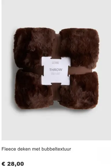 Promotie: Fleece deken met bubbeltextuur