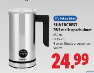 Aanbieding: RVS melk-opschuimer