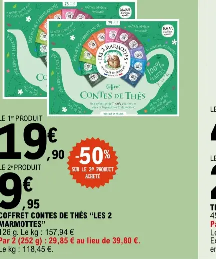 Offre: Les 2 Marmottes Coffret contes de thés
