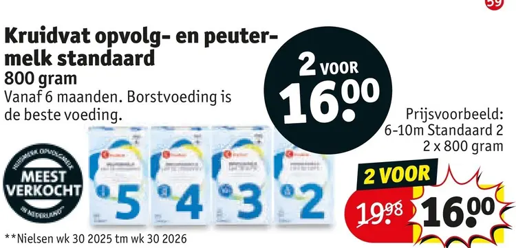 Aanbieding: Kruidvat opvolg- en peutermelk standaard
