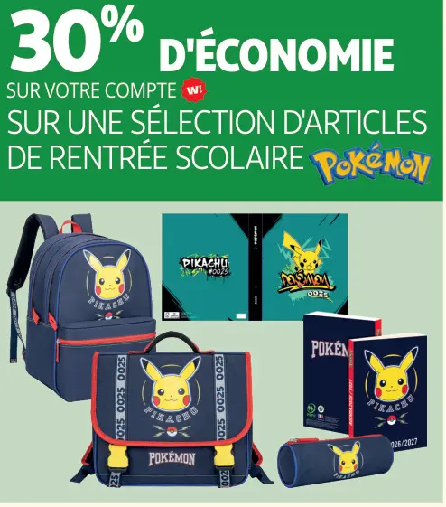 Offre: Articles de rentrée scolaire