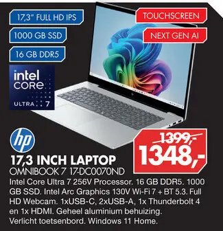 Aanbieding: 17,3 inch laptop omnibook 7 17-dc0070nd