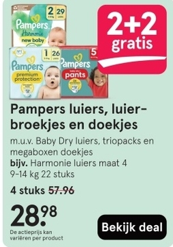 Aanbieding: Pampers luiers, luierbroekjes en doekjes