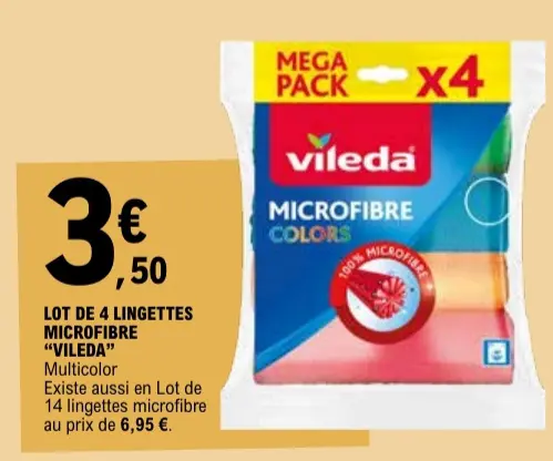 Aanbieding: Lingettes Microfibre "Vileda" Multicolor