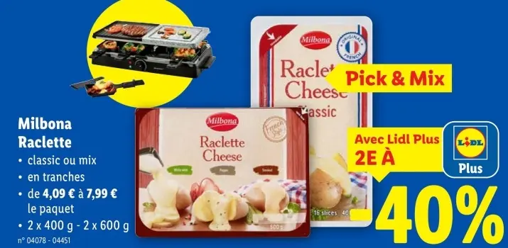 Offre: Milbona Raclette