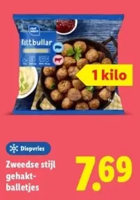 Aanbieding: Zweedse stijl gehaktballetjes