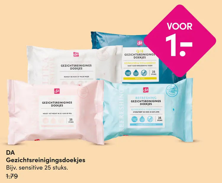 Aanbieding: Gezichtsreinigingsdoekjes