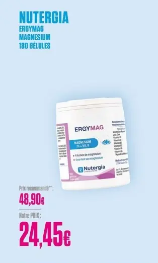 Offre: Ergymag magnesium