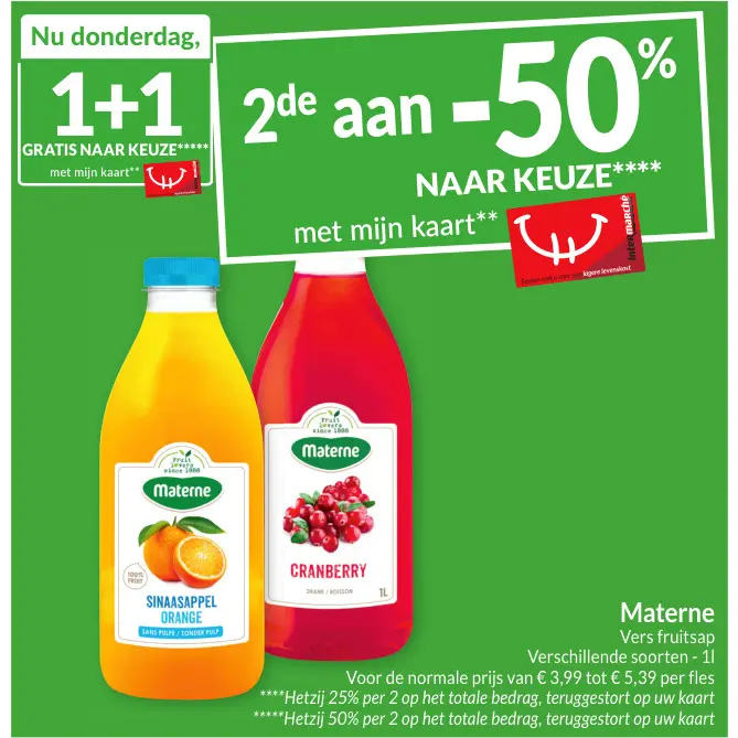 Promotie: Vers fruitsap