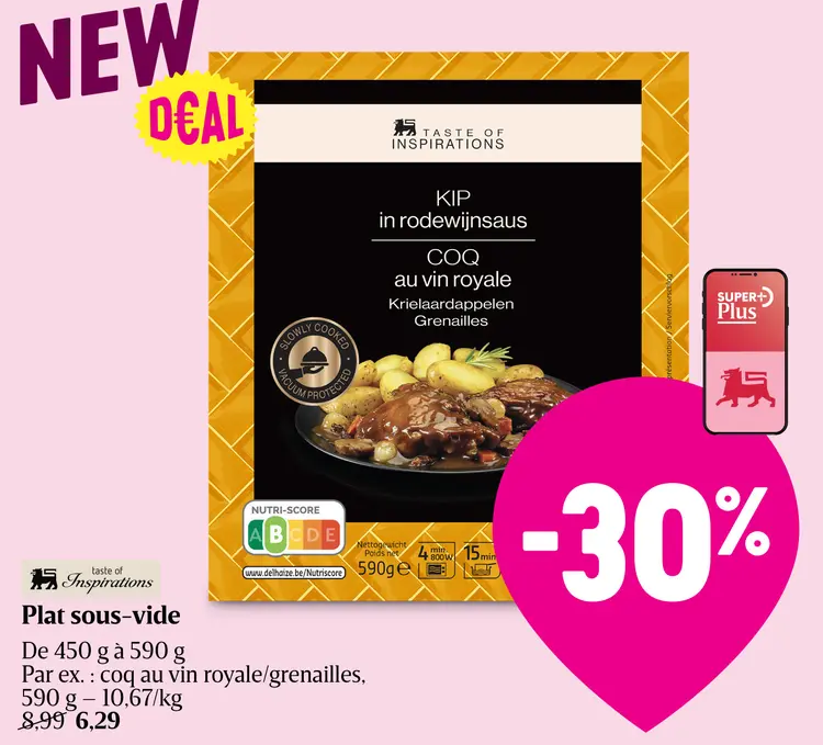 Offre: Plat sous-vide