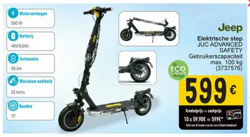 Aanbieding: Elektrische step JUC ADVANCED SAFETY