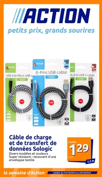 Offre: Câble de charge et de transfert de données So