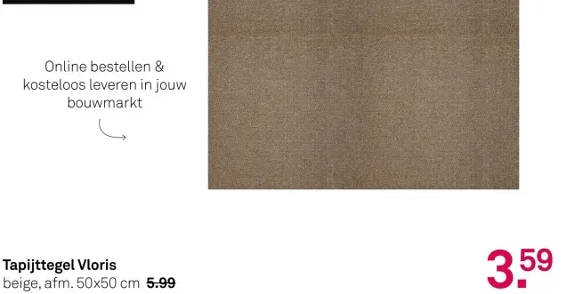 Aanbieding: Tapijttegel Vloris