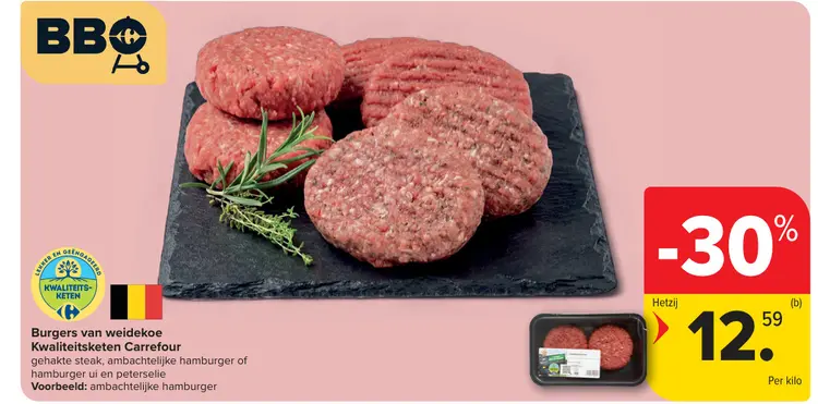 Promotie: Burgers van weidekoe